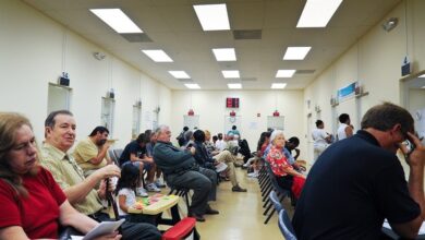 Long Line in DMV office