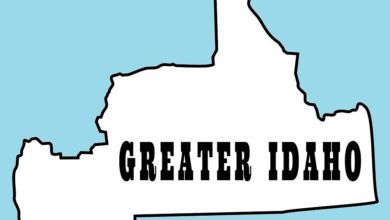 Outline Map of Greater Idaho